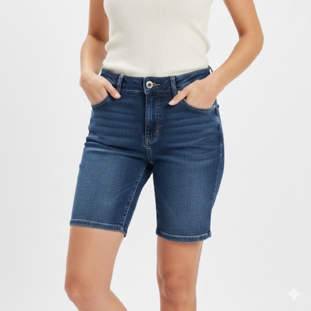 Pilcro High Rise Denim Shorts Blue Slim Fit Size 29